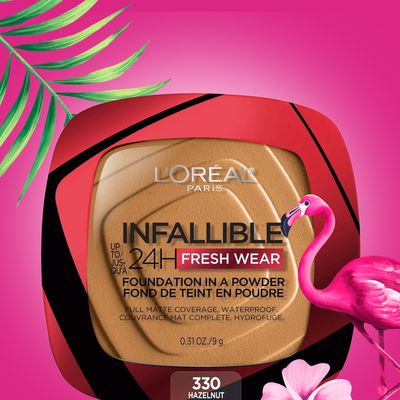 Loreal Infallible 24H Fresh Wear Foundation in a Powder, 330 Hazelnut