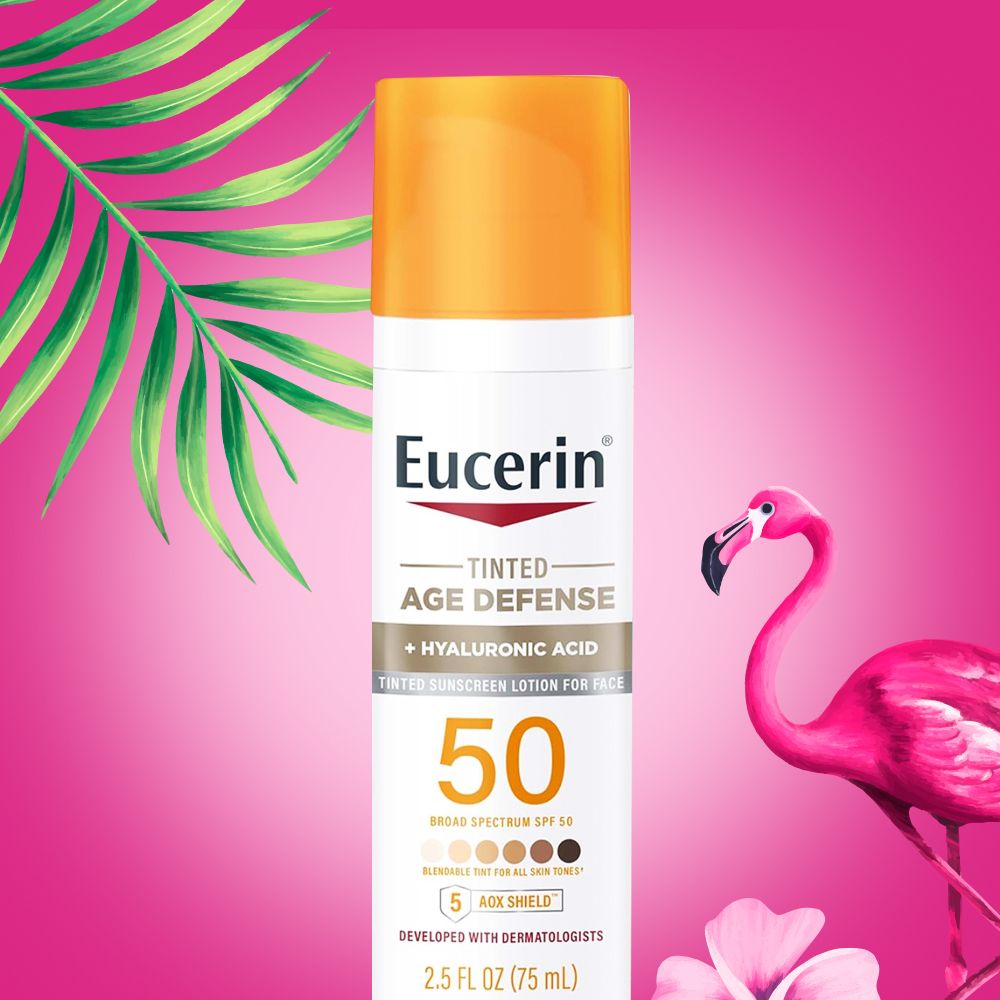 Eucerin Tinted Age Defense + Hyaluronic Acid SPF50