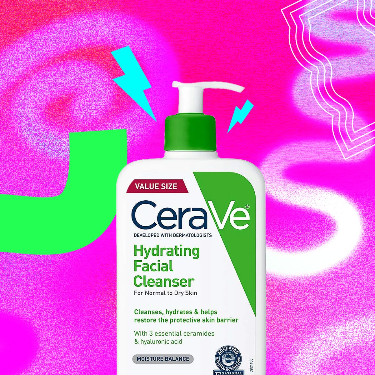 CeraVe Hydrating Facial Cleanser For Normal to Dry Skin 16 oz