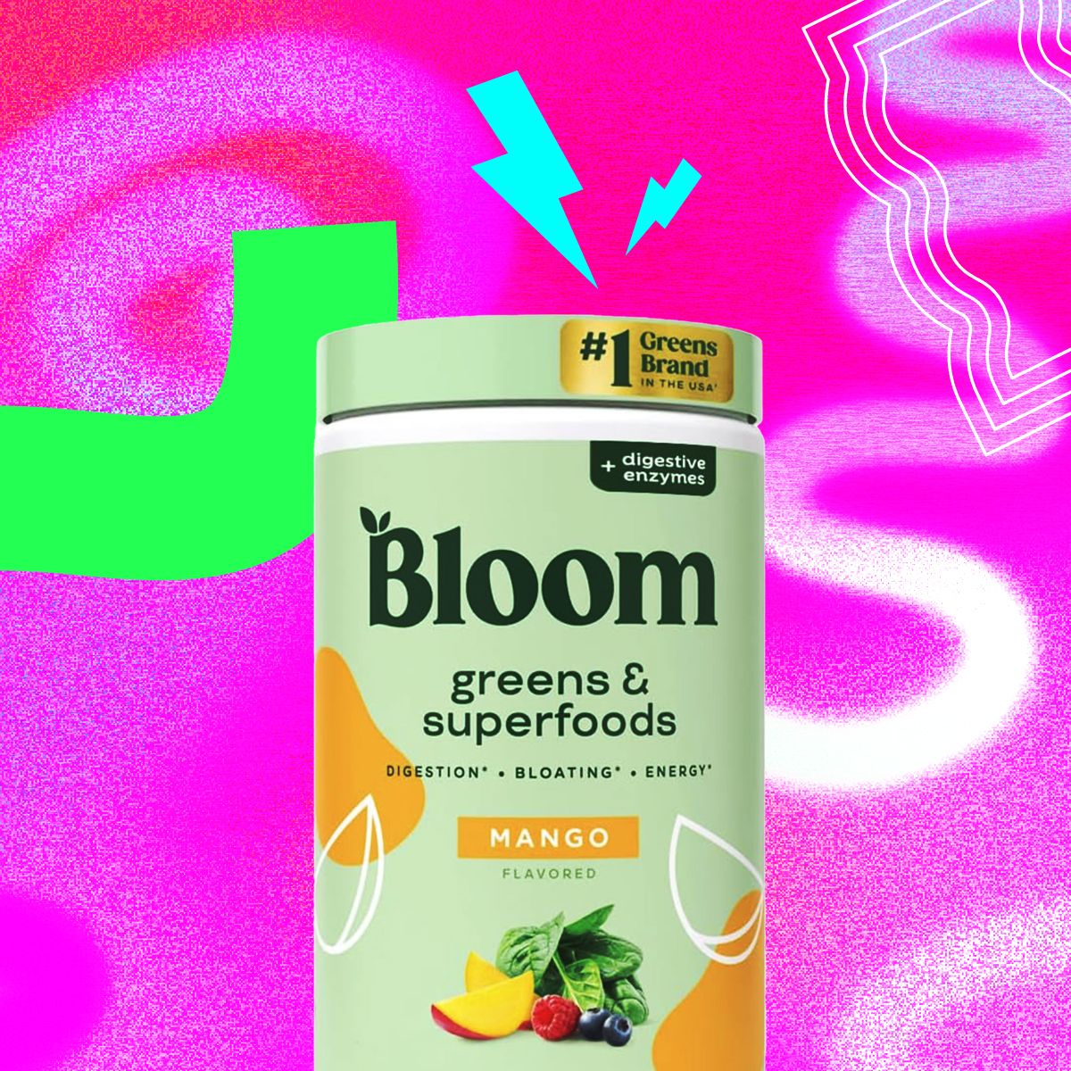 Bloom Greens &amp; Superfoods Mango, 25 servings