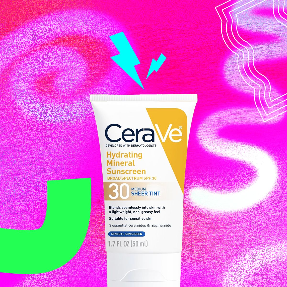 CeraVe Hydrating Mineral Sunscreen SPF 30 Medium Sheer Tint