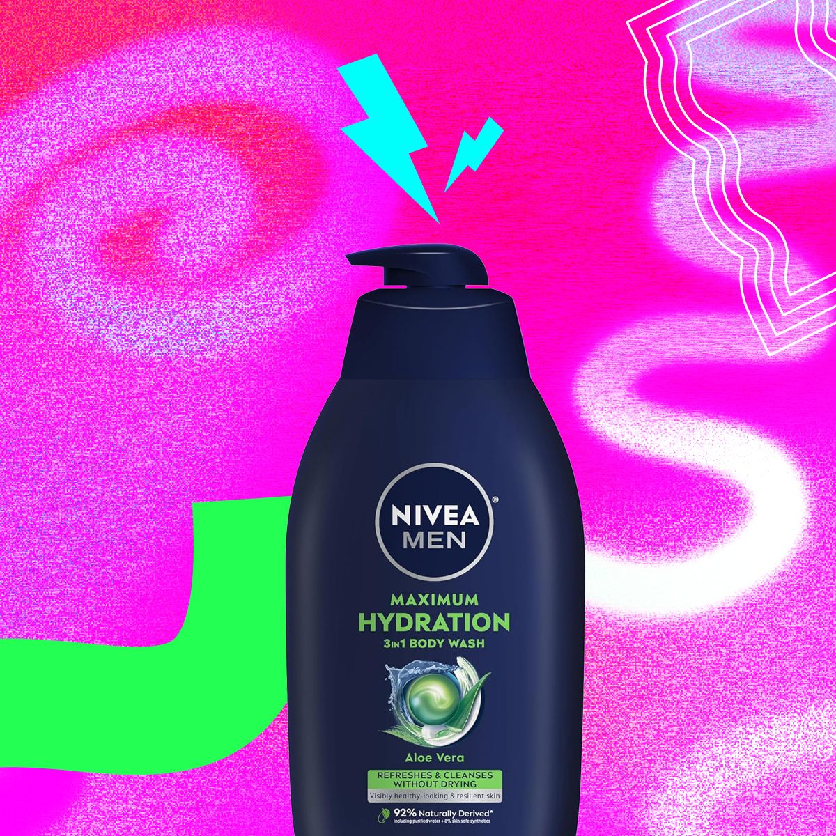 Nivea Men Maximum Hydration 3 in 1 Body Wash Aloe Vera