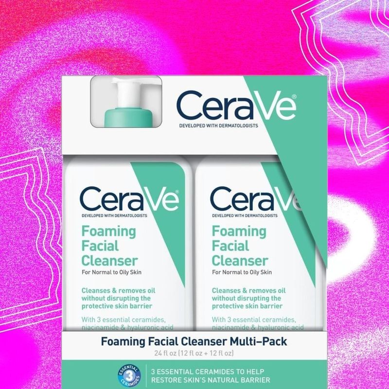 Set de CeraVe Foaming Facial Cleanser 12 oz + 12oz