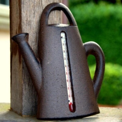 Thermometer - Watering Can - Cast Iron