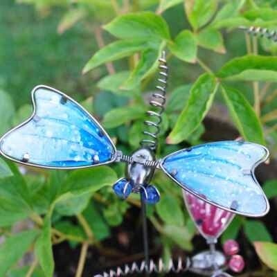 Azure Dragonfly Garden Pot Stake