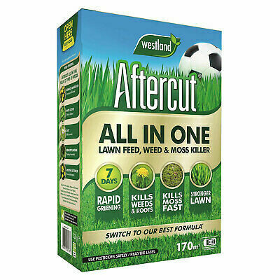 Aftercut All In One Lawn Feed, Weed & Moss Killer 170m sq
