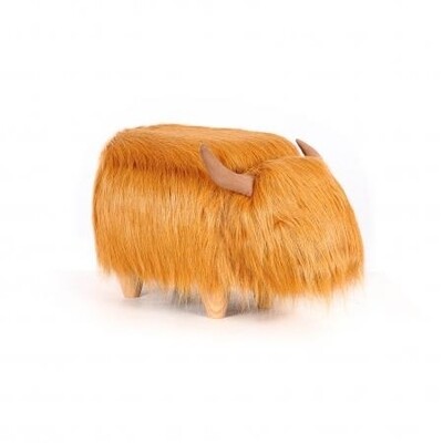 Animal footstool - Hairy Cow