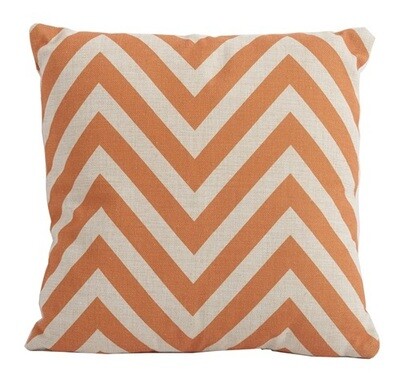 Chevron Orange Square Scatter Cushion