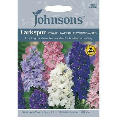 Larkspur Dwarf Hyacinth Flowered Mixed