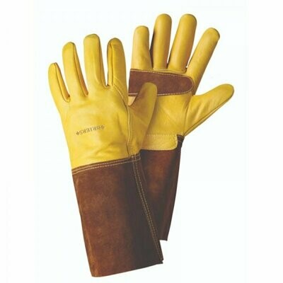Ultimate Golden Leather Gauntlets - Large