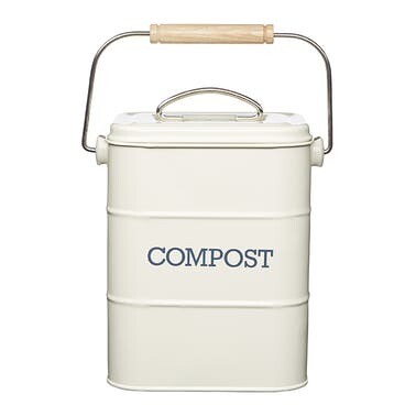 Living Nostalgia 3L compost bin - cream