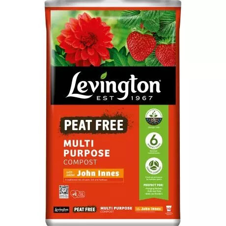 Levington Peat Free Multi Purpose Compost with added John Innes 50L
