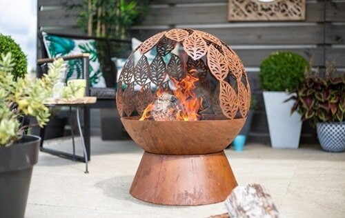 Leaves Firepit and Stand