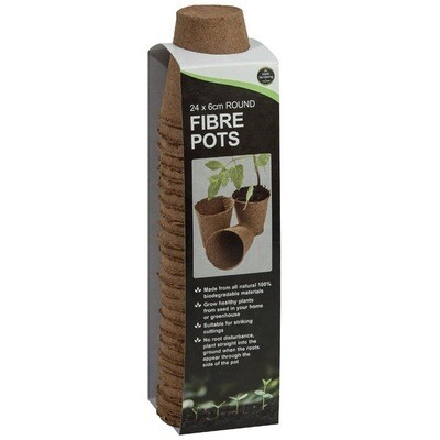 6cm Round Fibre Pots (24)