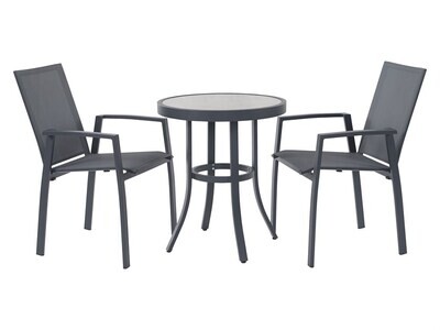 Seville Bistro Set with Textilene Chairs