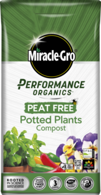 Miracle-Gro Performance Organics Peat Free All Purpose Potted Plant Compost 10L