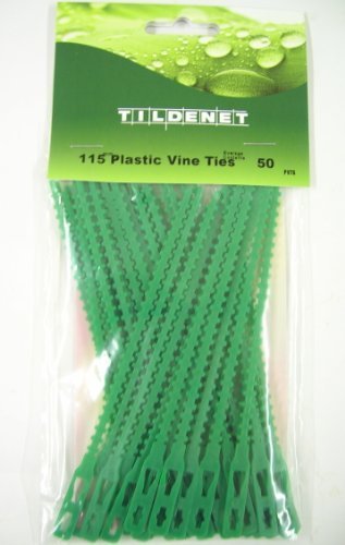 Tildenet Pack of 50 Plastic Vine Ties 115mm