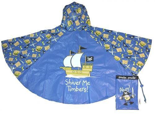 Pirate styled kids rain poncho by Bugzz Kids Stuff