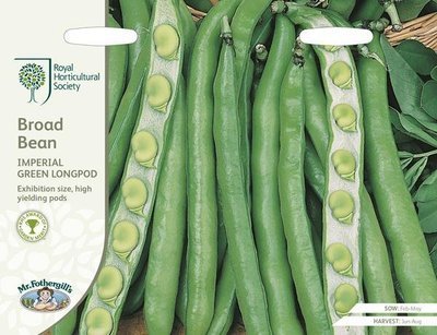 RHS Broad Bean Imperial Green Longpod