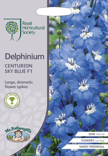 RHS Delphinium Centurion Sky Blue F1