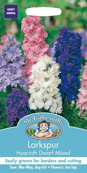 Larkspur Hyacinth Dwarf Mixed Seeds