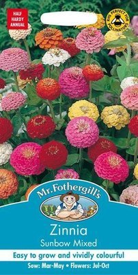 Zinnia Sunbow Mixed Seeds