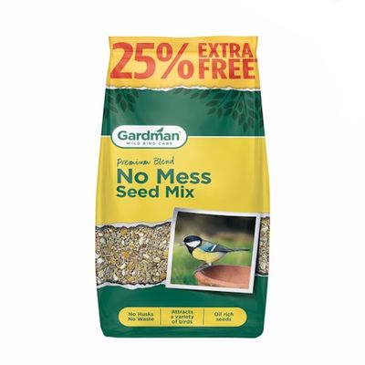 Gardman No Mess Seed Mix 1.6kg + 25% Extra Free