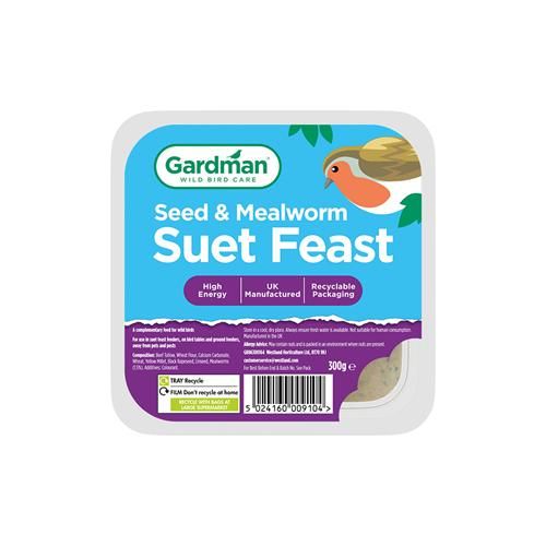 Gardman Seed &amp; Mealworm Suet Feast