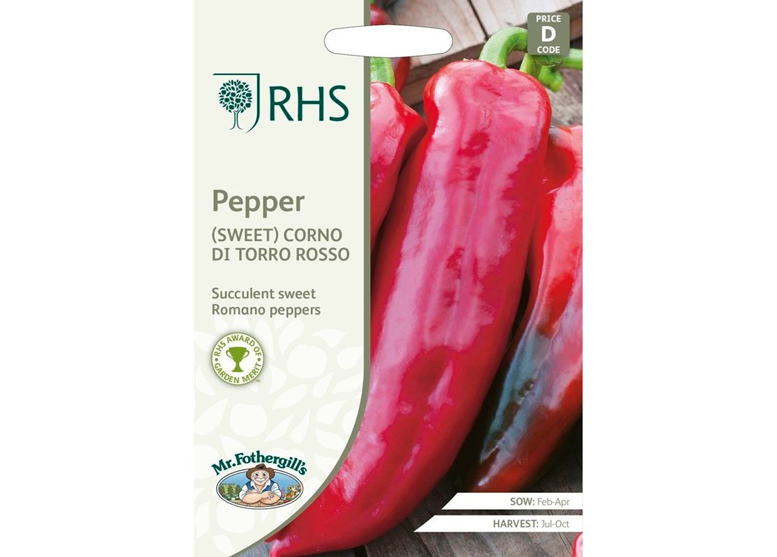 RHS PEPPER (Sweet) Corno di toro rosso RHS PEPPER (Sweet) Corno di toro rosso