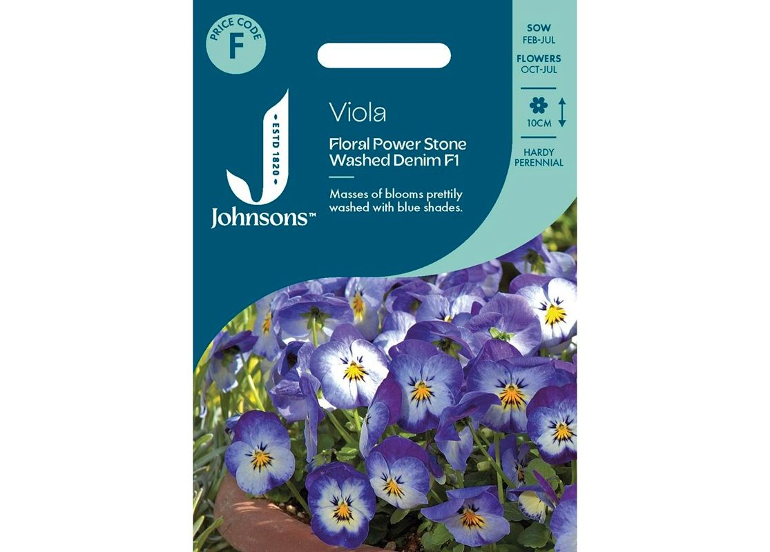 VIOLA Floral Power Stone Washed Denim F1