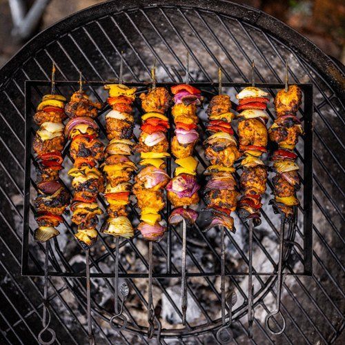 Set of 8 Skewers with rack