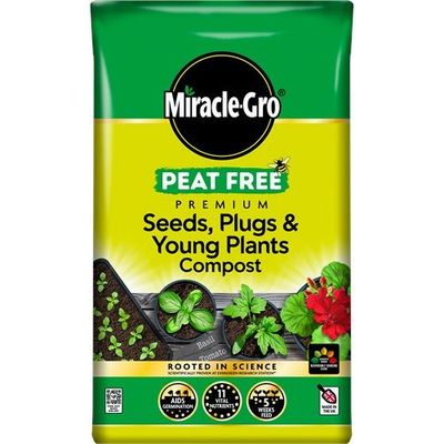 Miracle-Gro® Peat Free Premium Seeds, Plugs &amp; Young Plants Compost - 20 litres