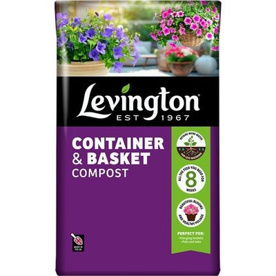 Levington Peat Free Container &amp; Basket Compost - 50 litres