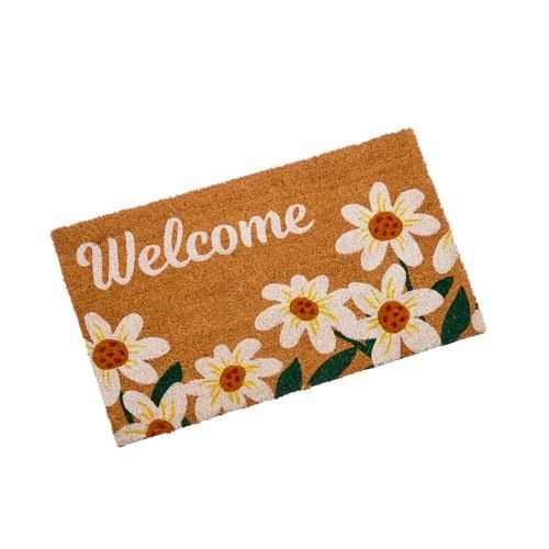 Welcome Daisy Decoir Mat 45 x 75cm