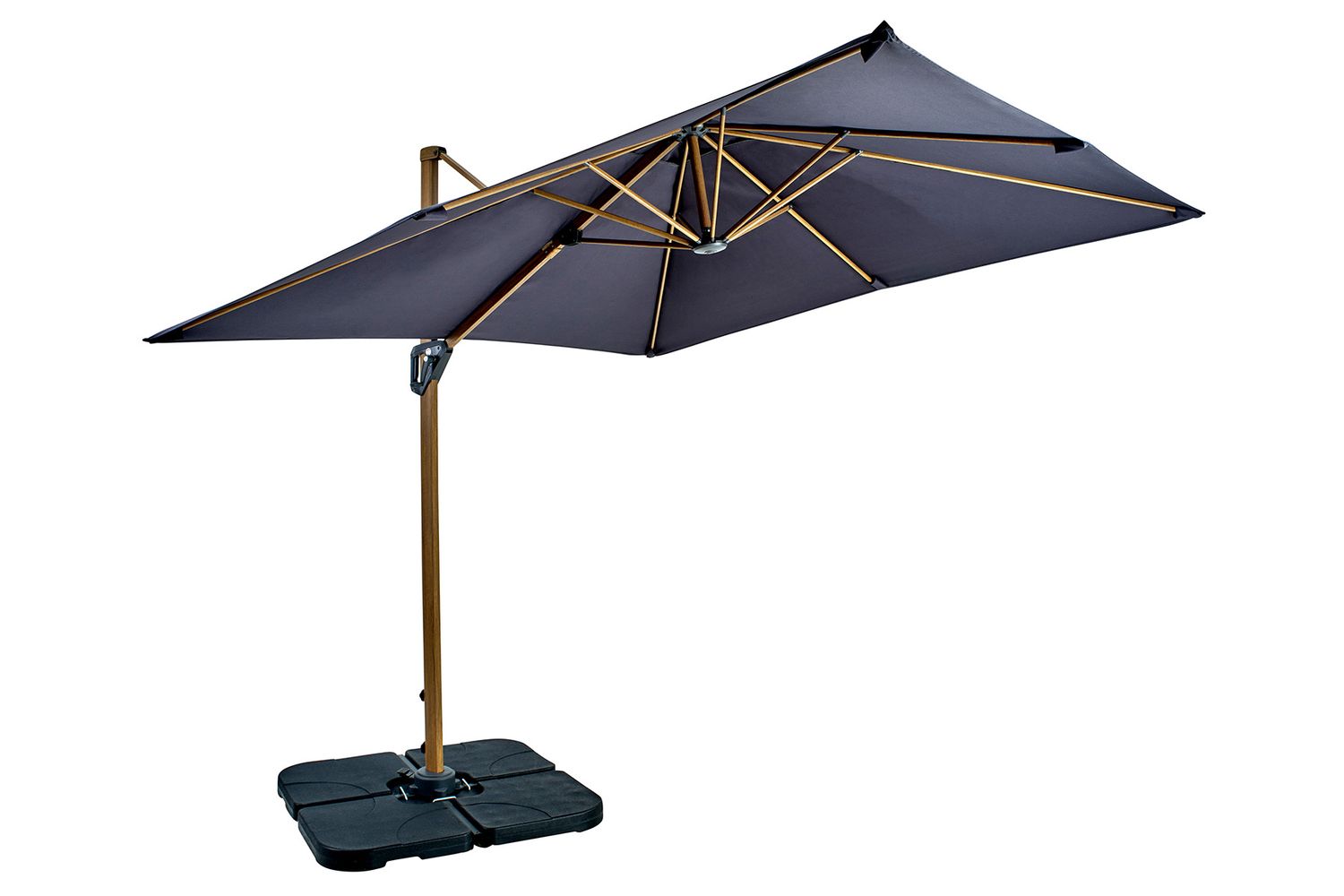 2.5m Aegean Square Cantilever Parasol Dark Grey