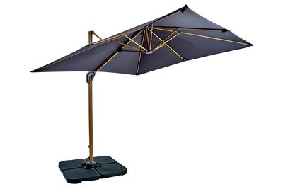 2.5m Aegean Square Cantilever Parasol Dark Grey