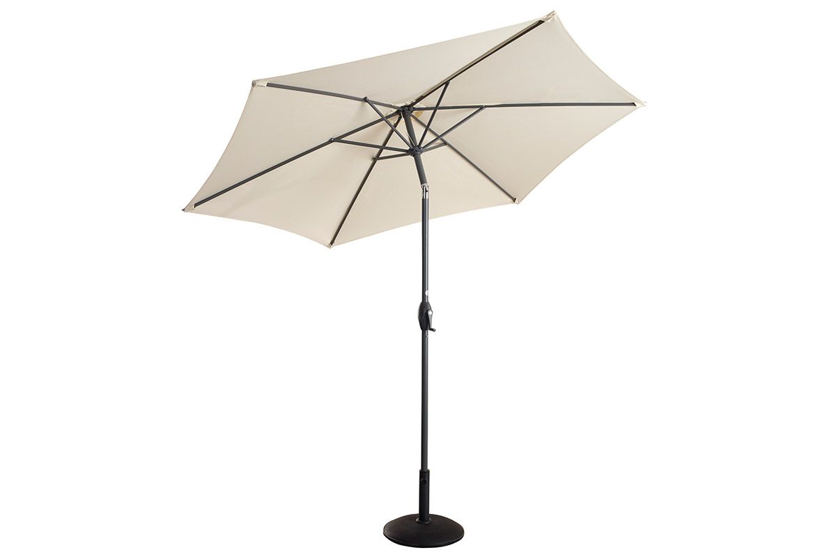 2.7m Balearic Market Parasol - Grey/Natural