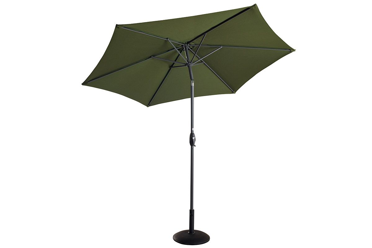 2.7m Balearic Market Parasol - Grey/Forest Green