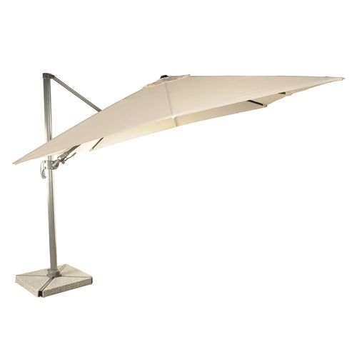 Lichfield Sand 2.7m x 2.7m Square Cantilever Parasol, Granite Base &amp; Cover