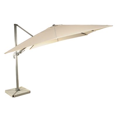 Lichfield Sand 2.7m x 2.7m Square Cantilever Parasol, Granite Base &amp; Cover