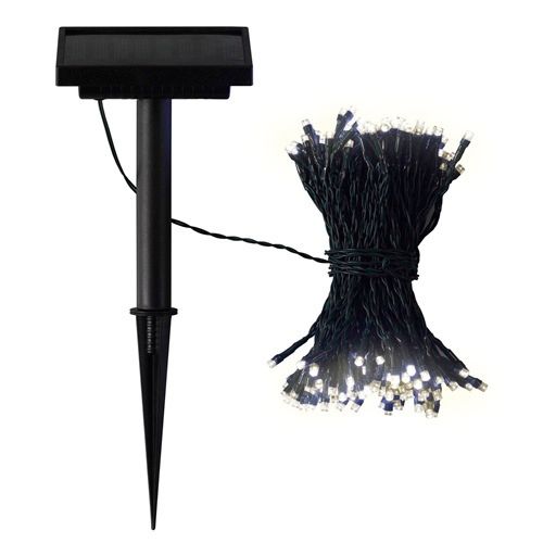 200 Solar Cool White LED String Lights