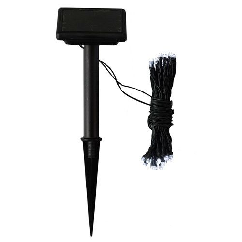 50 Solar Cool White LED String Lights