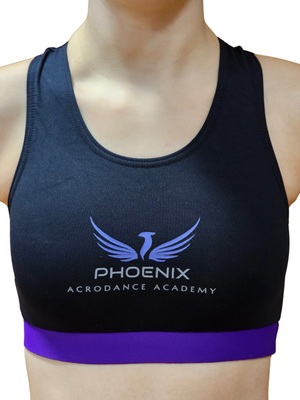 PADA Girls Racer Crop Top / Sports Bra
