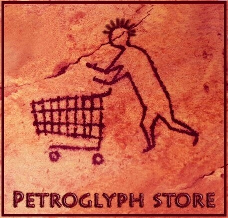 Petroglyph 10 by 10 inches: an acid-chemical  drawing according to the sketch. Place of execution: Alaska