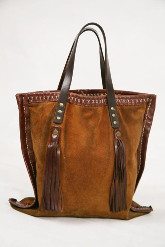 Bolso de mano en serraje