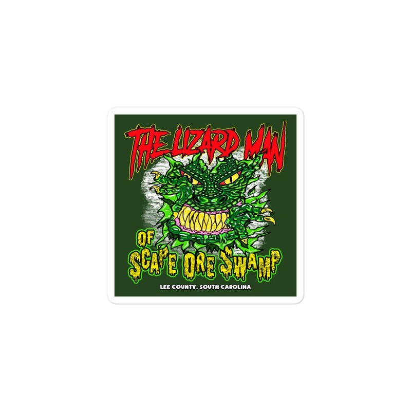 Lizard Man Square Sticker