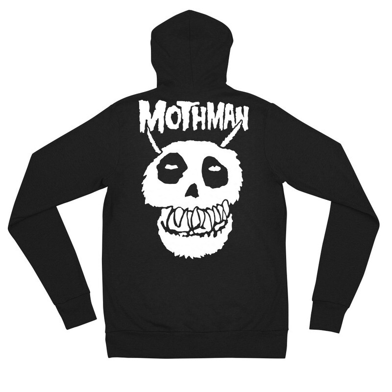 Mothman Skull Zip Hoodie