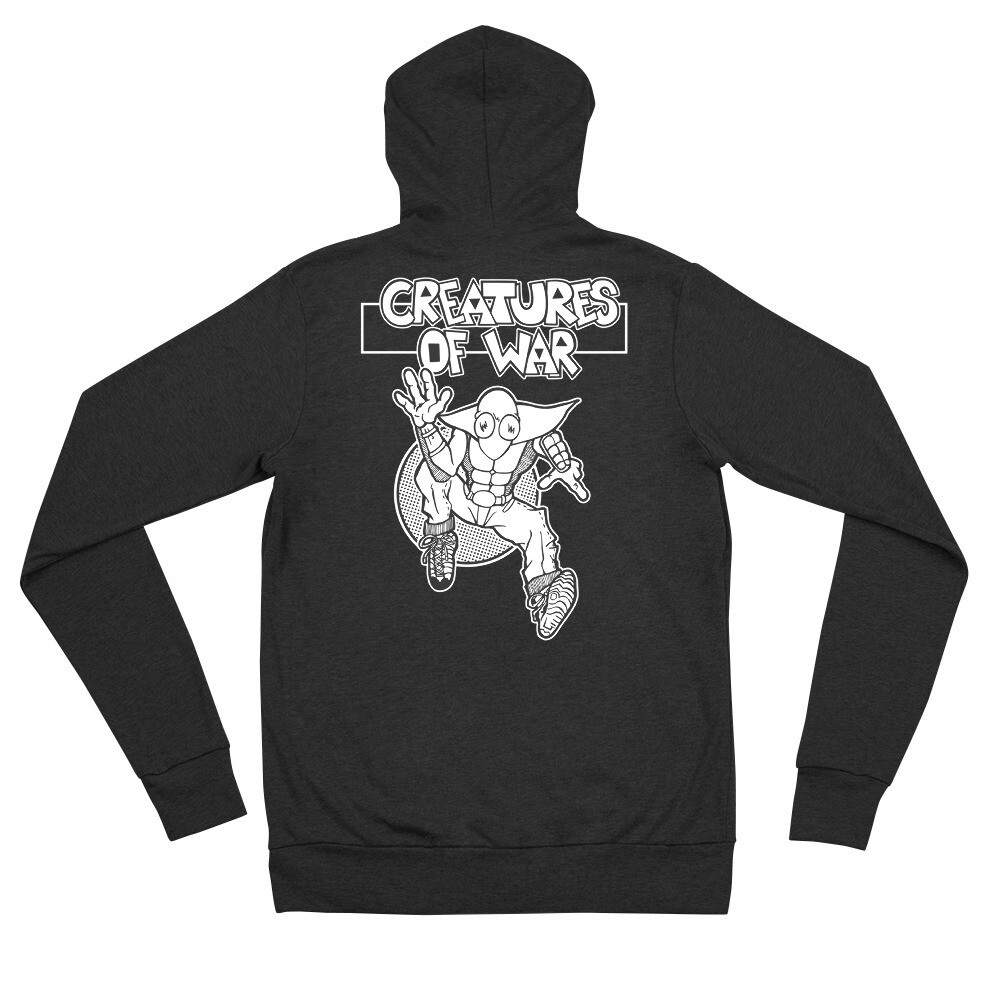 Operation COW Zip Hoodie, Color: Charcoal black Triblend, Size: XS