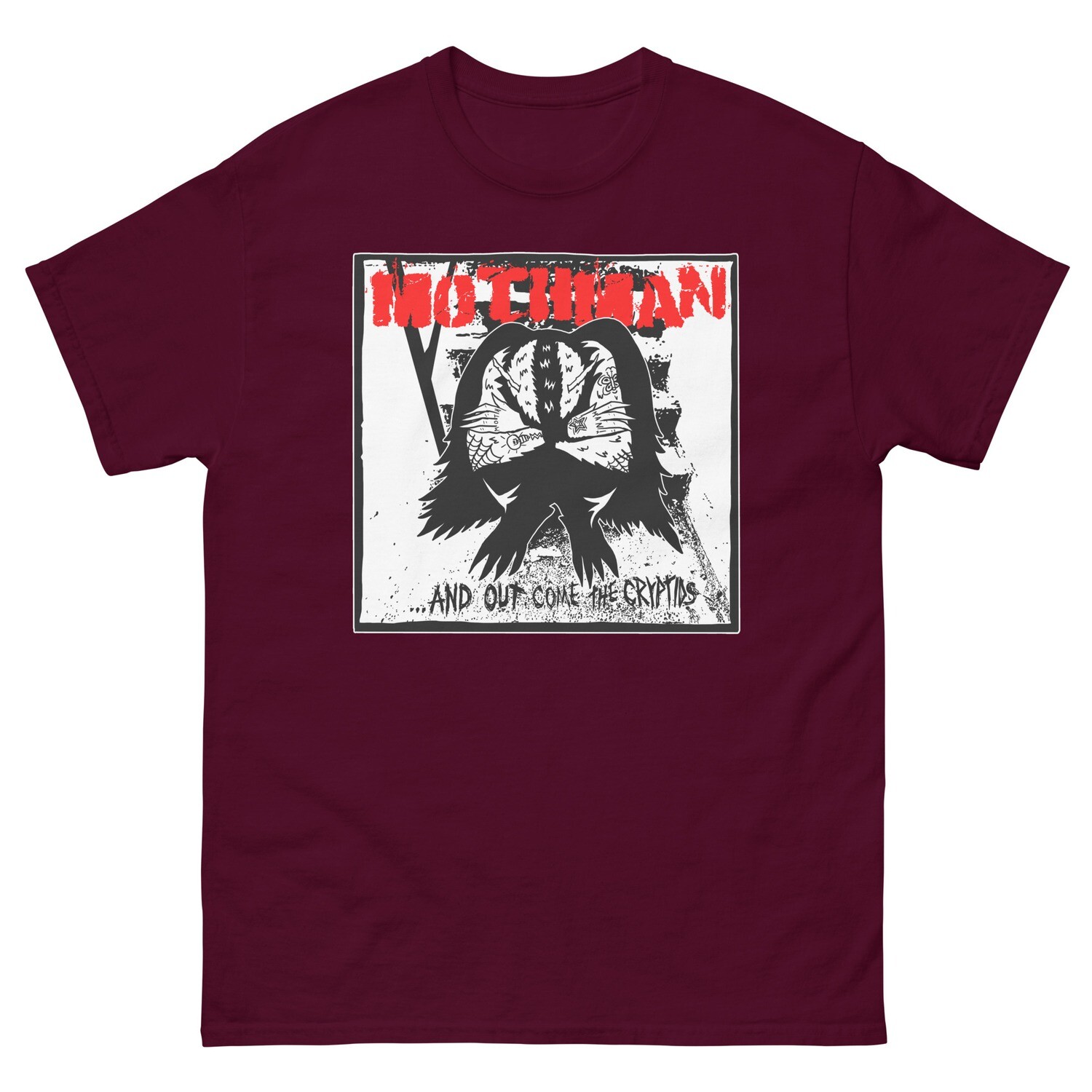 And Out Comes Mothman, Color: Maroon, Size: S