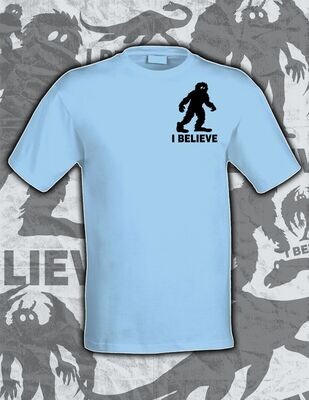 I Believe Bigfoot Left Chest (Light Shirts)